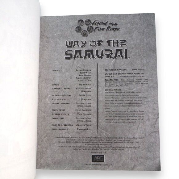 Way of Samurai : Oriental Adventures by Shawn Carman Soft Cover - Picture 10 of 11